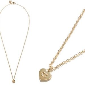 Coach Necklace with Heart-Shaped Pendant in Gold
